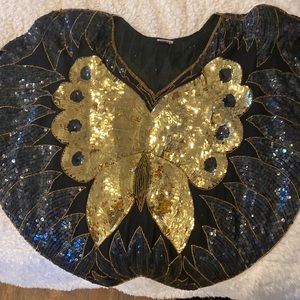Vintage Sequin Butterfly top